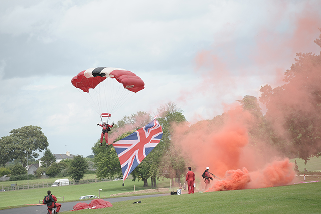 The Red Devils put on a show at the Chateau Impney Hill Climb