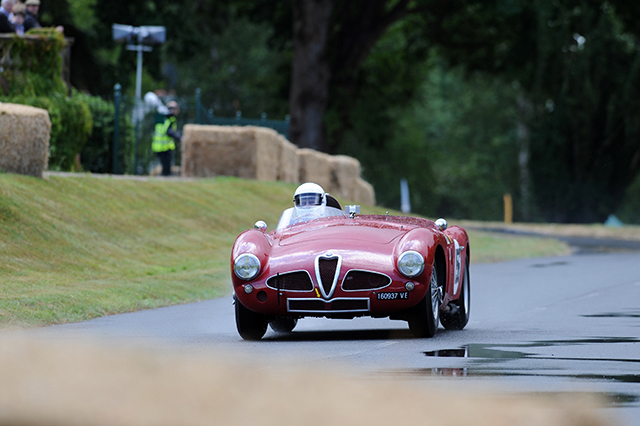Christopher A Mann in the Afla Romeo 6c3000Pr Disco Volante