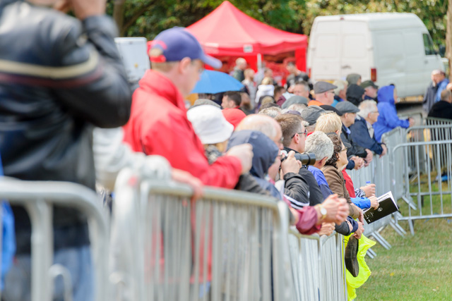 Crowds of spectators at the Chateau Impney Hill Climb, Droitwich